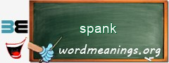 WordMeaning blackboard for spank